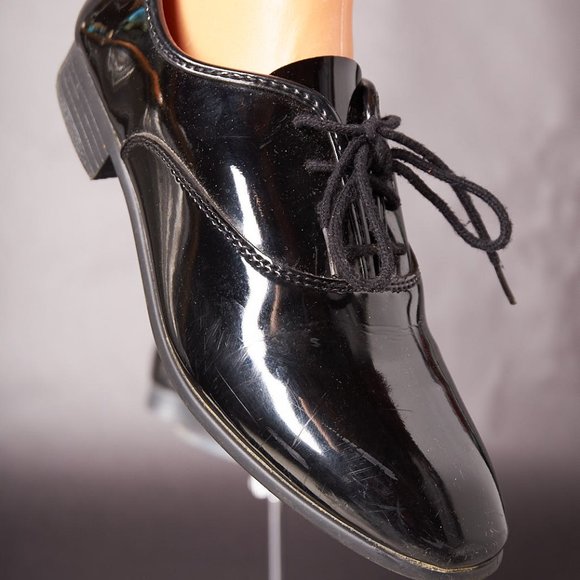 Vintage 1980s Shiny Dress Tuxedo Shoes main image 2